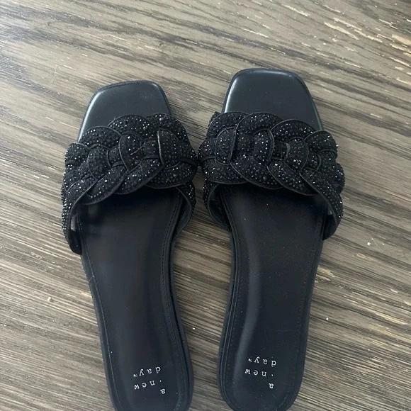 Target Shoes Target Black Studded Slip On Sandals Poshmark